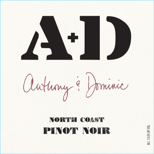 Anthony & Dominic Pinot Noir Napa Valley Label
