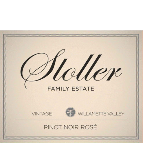 Stoller Vineyards Pinot Noir Rose Label