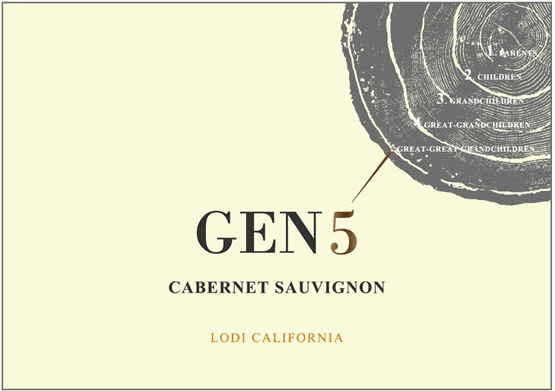 Gen5 Cabernet Sauvignon Lodi Label