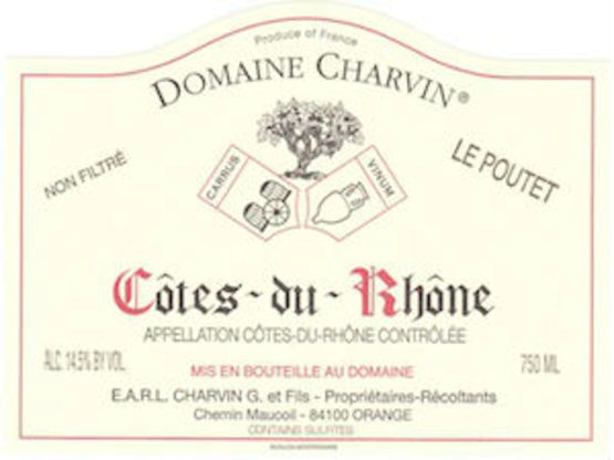 Domain Charvin Cotes du Rhone Le Poulet Label 