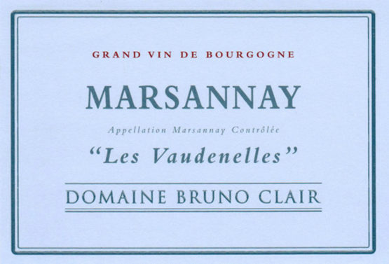 Domaine Bruno Clair Marsannay Vaudenelles Label