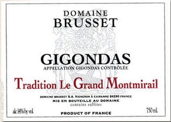 Domaine Brusset Gigondas Le Grand Montmirail Label