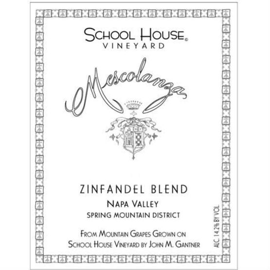 School House Vineyard Mescolanza Zinfandel Blend Label