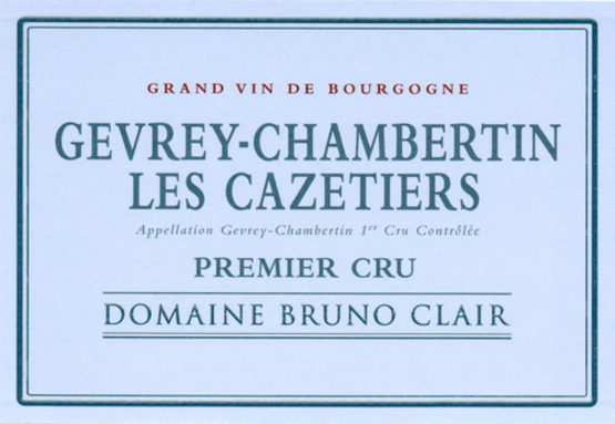 Bruno Clair Gevrey-Chambertin Premier Cru Les Cazetiers
