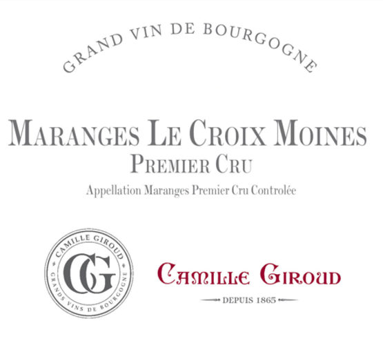 Camille Giroud Maranges Le Croix Moines Premier Cru Label