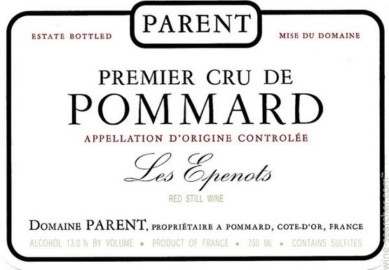 Domaine Anne Parent Pommard Premier Cru Les Epenots