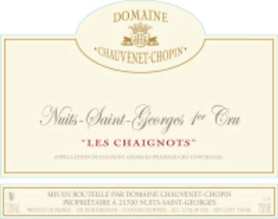 Domaine Chauvenet-Chopin Nuits-Saint-Georges Premier Cru Les Chaignots