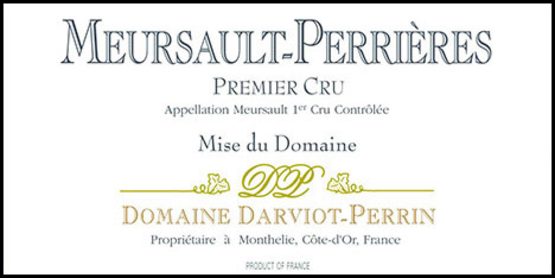 Domaine Darviot-Perrin Meursault Premier Cru Perrières