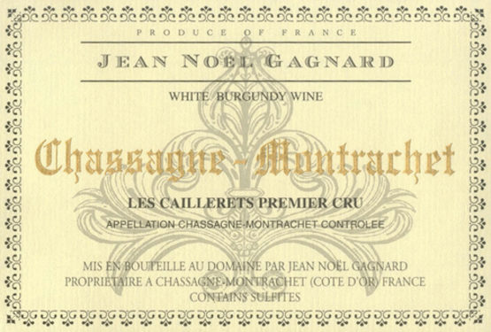 Domaine Jean-Noel Gagnard Chassagne Montrachet Premier Cru Les Caillerets Label