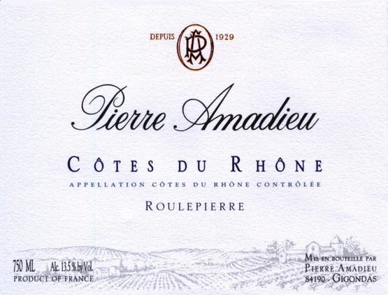 Pierre Amadieu Côtes du Rhône Roulepierre