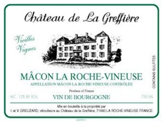 Chateau de La Greffière Mâcon La Roche-Vineuse Blanc Vieilles Vignes