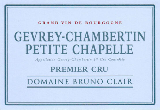 Domaine Bruno Clair Gevrey-Chambertin Premier Cru Petite Chapelle
