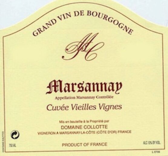 Domaine Collotte Marsannay Cuvée Vieilles Vignes