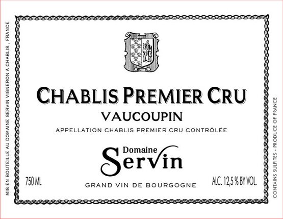 Domaine Servin Chablis Premier Cru Vaucoupin