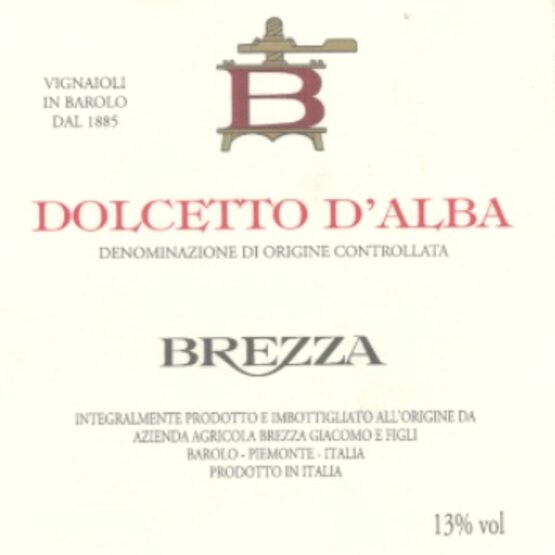 Giacomo Brezza Dolcetto d'Alba Label