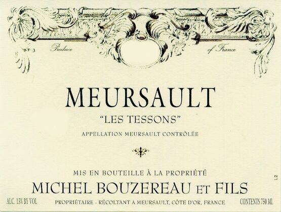 Domaine Michel Bouzereau Meursault Les Tessons Label