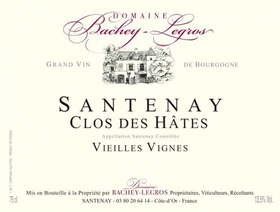Domaine Bachey-Legros Santenay Clos Des Hates Vieilles Vignes
