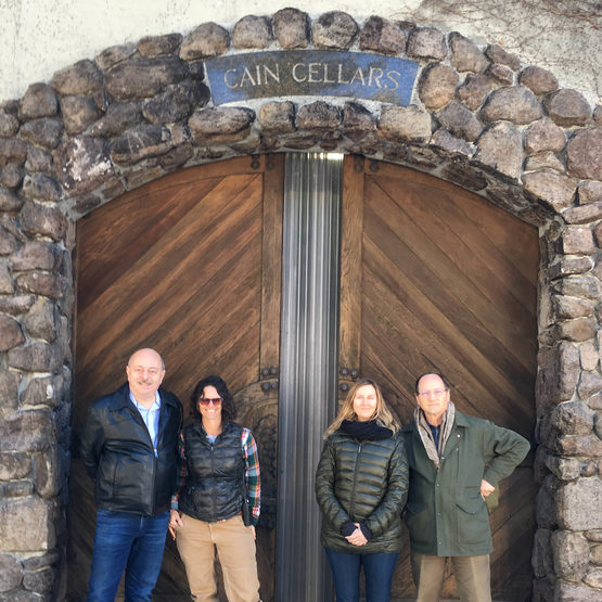 Cain Vineyards Cellar Door with the Chaves and the Molitors