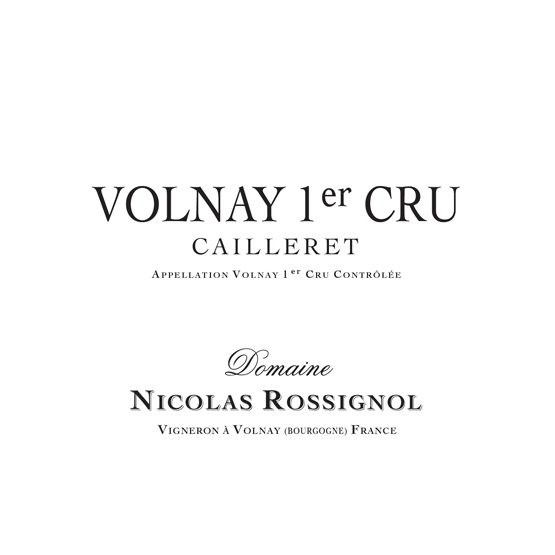 Domaine Nicolas Rossignol Volnay Premier Cru Cailleret