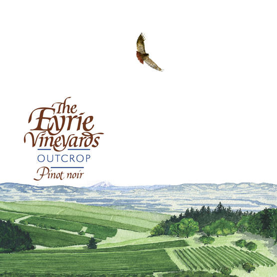 Eyrie Vineyards Pinot Noir Outcrop Label