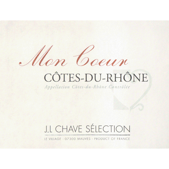 JL Chave Selection Cotes Du Rhone Mon Coeur Label