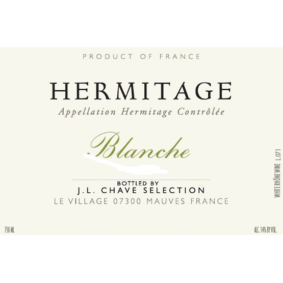 L Chave Selection Hermitage Blanches Label