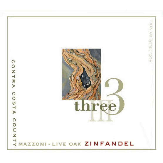 Three Wine Company Live Oak Zinfandel Label