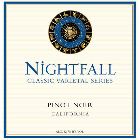 Nightfall Pinot Noir Label