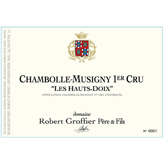 Groffier Chambolle-Musigny Premier Cru Les Hauts-Doix