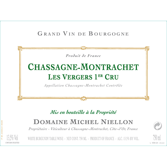 Niellon Chassagne Montrachet Premier Cru Les Vergers