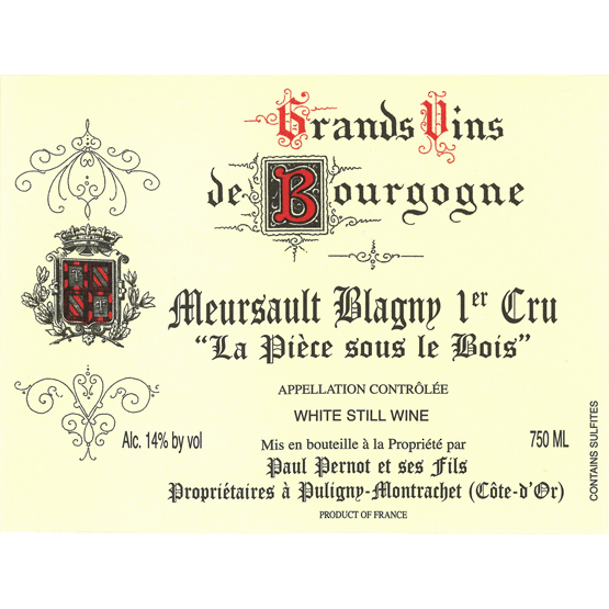 Pernot Meursault Blagny Premier Cru La Pièce Sous Les Bois