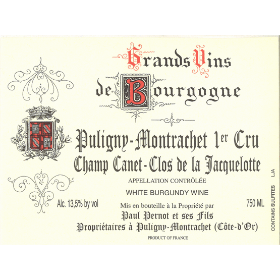 Pernot Puligny Montrachet Premier Cru Champ Canet - Clos de la Jacquelotte