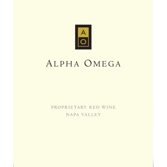 Alpha Omega Proprietary Red Napa Valley Label