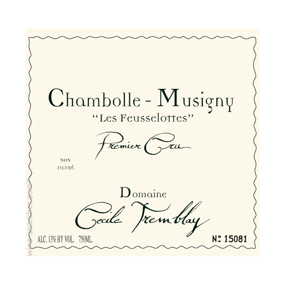 Domaine Cecile Tremblay Chambolle Musigny Premier Cru Les Feusselottes