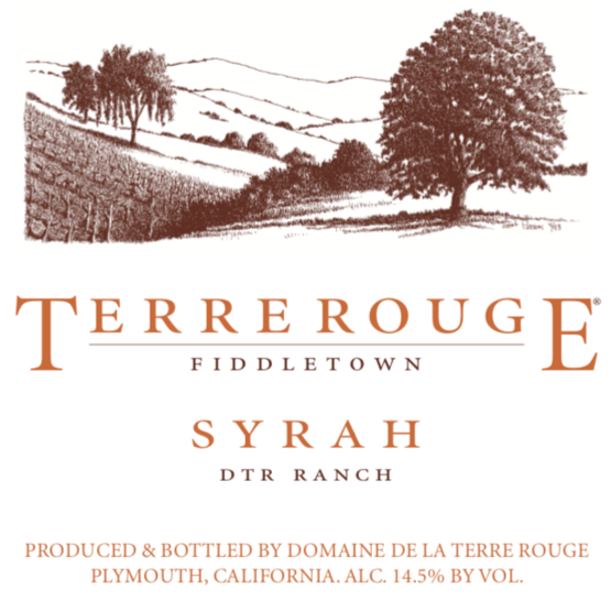 Terre Rouge Syrah DTR Ranch Label