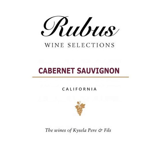 Rubus Cabernet Sauvignon California AVA Label