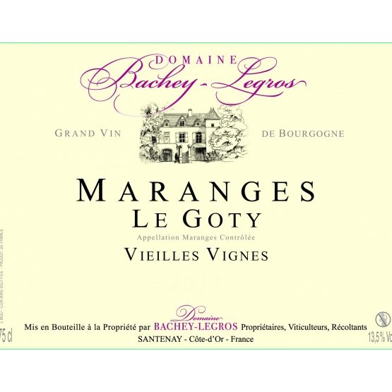 Bachey-Legros Maranges Le Goty Vieilles Vignes Label
