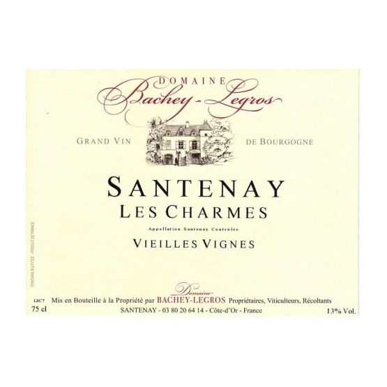 Bachey-Legros Santenay Les Charmes Vieilles Vignes Label