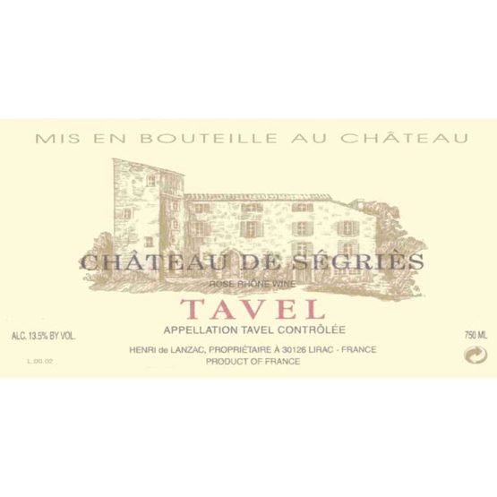 Château de Ségriès Tavel Rose Label