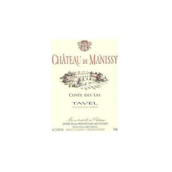 Chateau de Manissy Tavel Rose Cuvee Les Lys Label