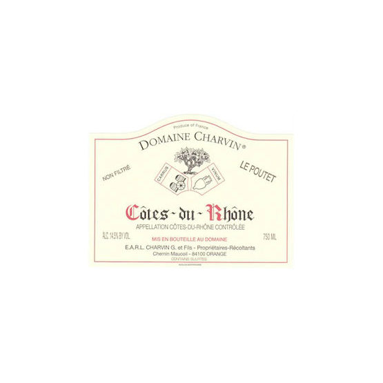 Domain Charvin Cotes du Rhone Le Poulet Label 