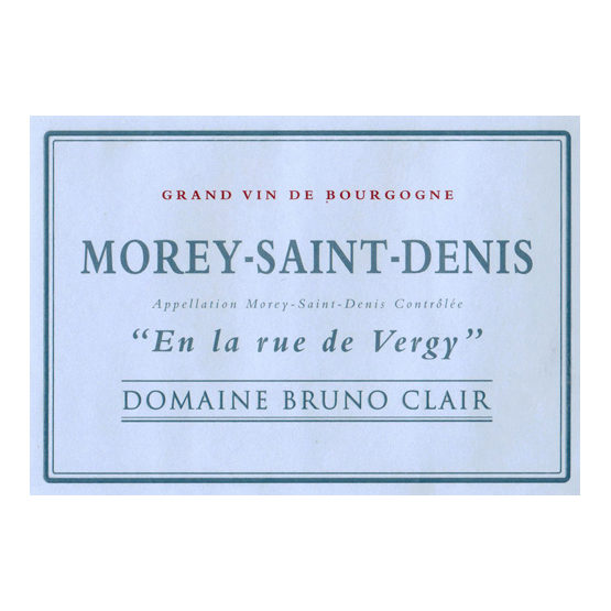 Domaine Bruno Clair Morey Saint Denis Blanc En La Rue De Vergy Label