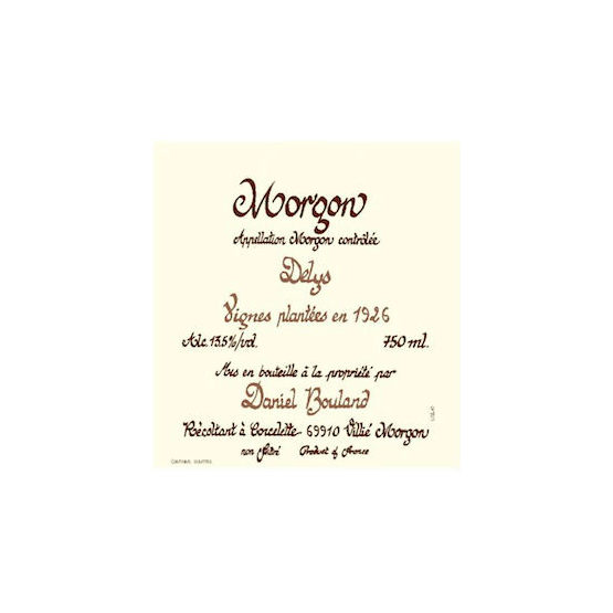 Domaine Daniel Bouland Morgon Vielles Vignes Delys Label