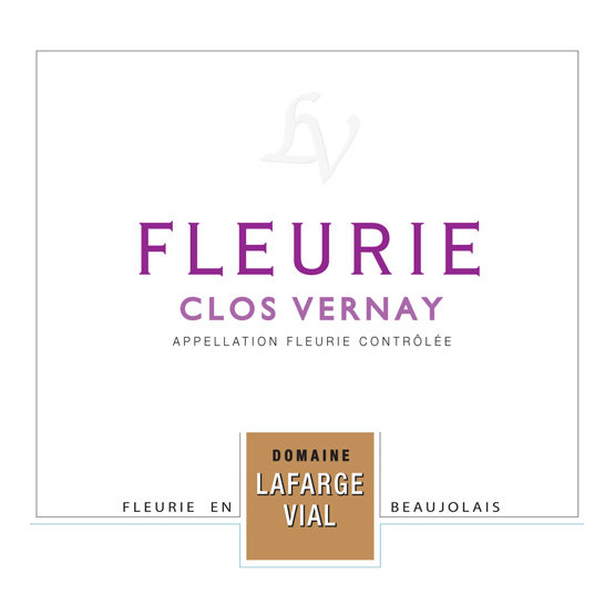 Domaine Lafarge Vial Fleurie Clos Vernay Label