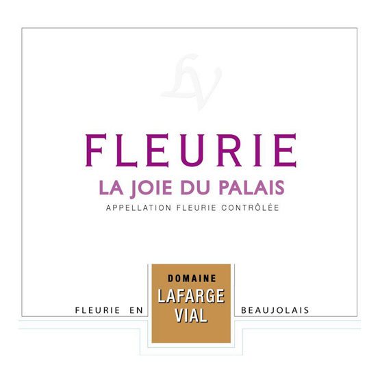 Domaine Lafarge Vial Fleurie Joie du Palais Label