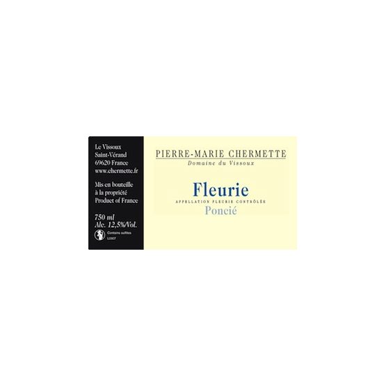 Domaine Pierre-Marie Chermette Fleurie Poncie Label