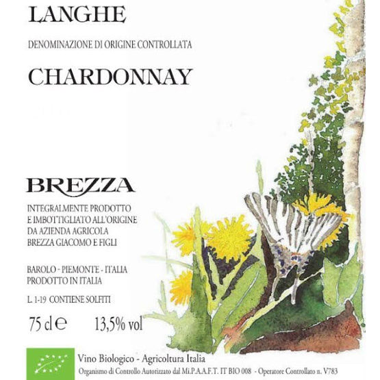 Giacomo Brezza Langhe Chardonnay DOC Label