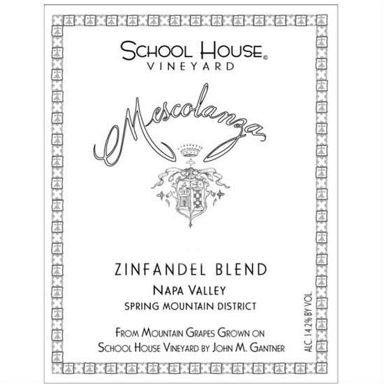 School House Vineyard Mescolanza Zinfandel Blend Label