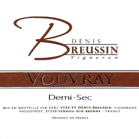 Breussin Vouvray Demi Sec Label
