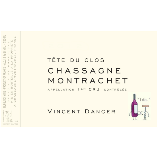 Vincent Dancer Chassagne Montrachet Premier Cru Tete Du Clos